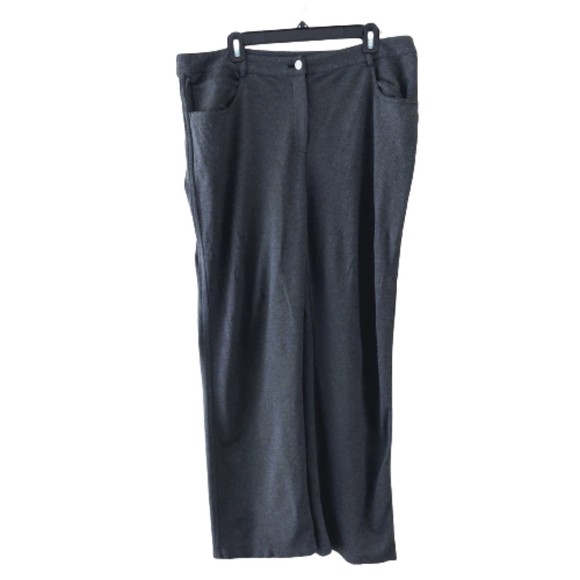 St. John Women's Gray Stretch Straight Leg Career Trousers, Sz 14 - Picture 1 of 9